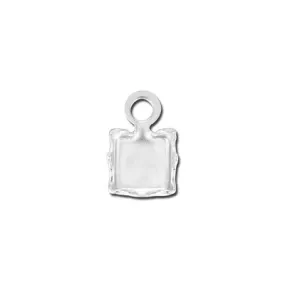 4mm Silver Plated Rhinestone Chain End Connector