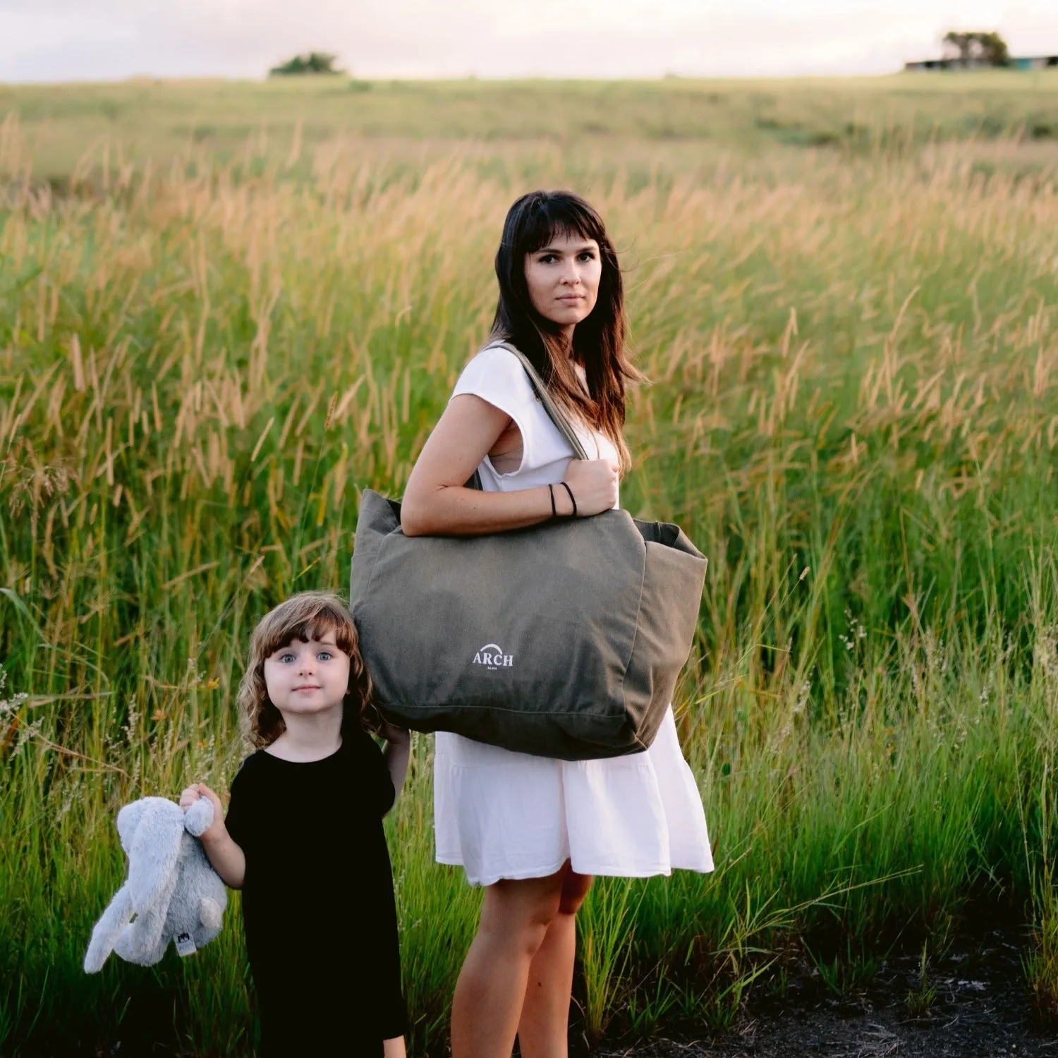ARCH Pocket Tote Bag - Moss