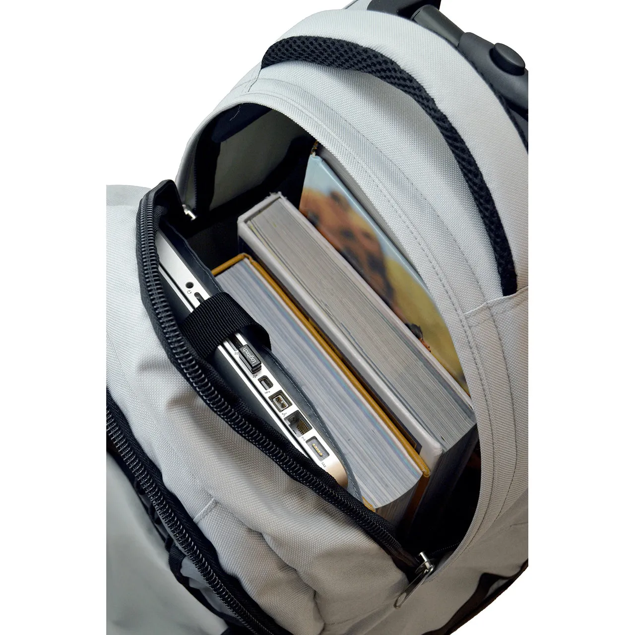 Baylor Premium Wheeled Backpack in Grey