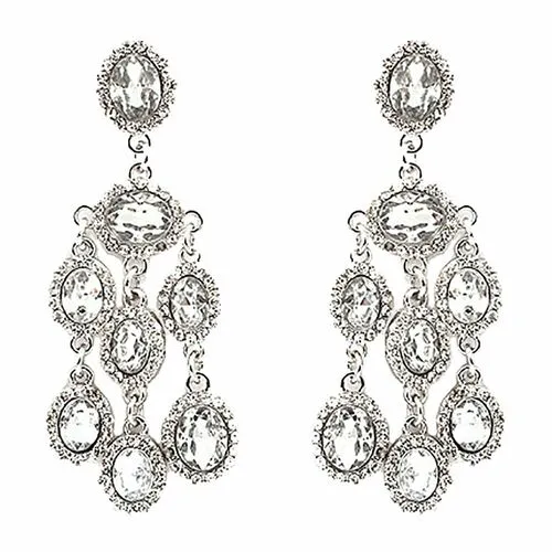 Beautiful Dazzling Bridal Wedding Jewelry Crystal Rhinestone Dangle Drop Earrings