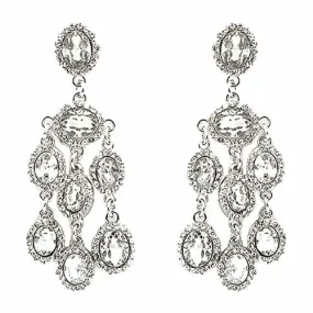 Beautiful Dazzling Bridal Wedding Jewelry Crystal Rhinestone Dangle Drop Earrings