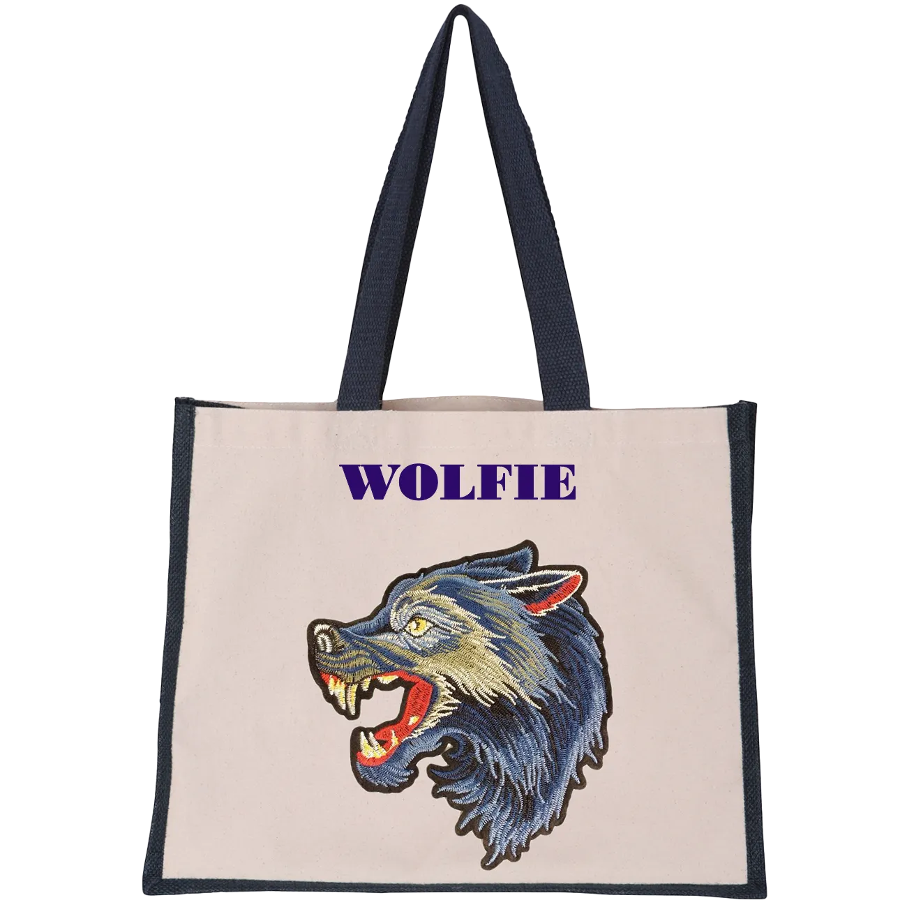 Blue Wolf Midi Tote Bag