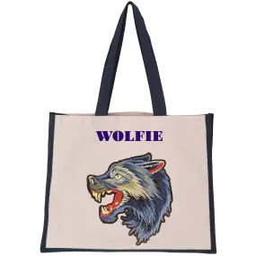 Blue Wolf Midi Tote Bag