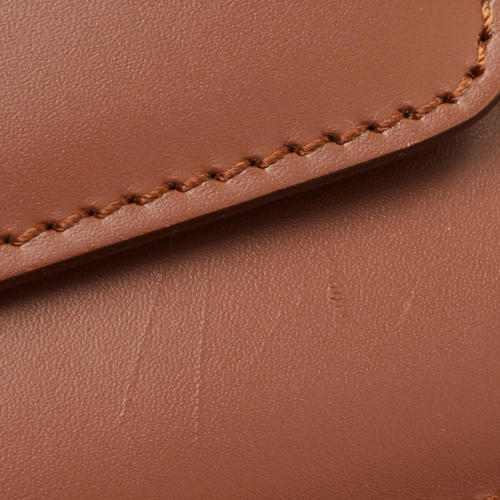 BURBERRY Brown Leather Small TB Shoulder Bag