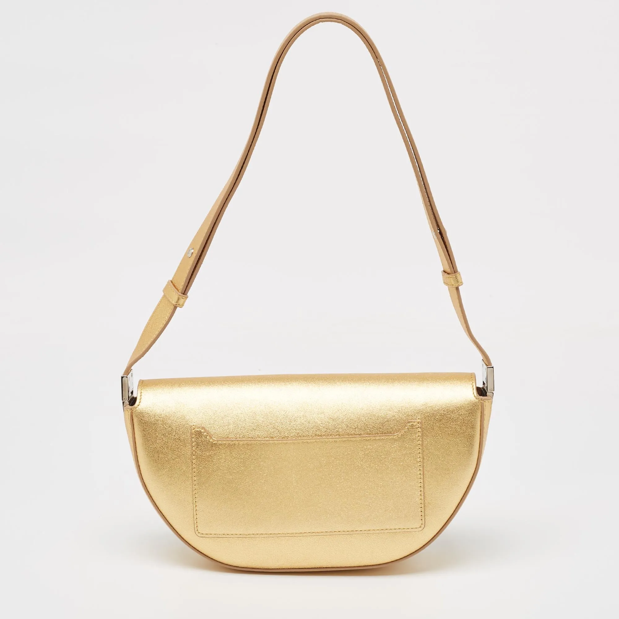 BURBERRY Gold Leather Small Olympia Shoulder Bag