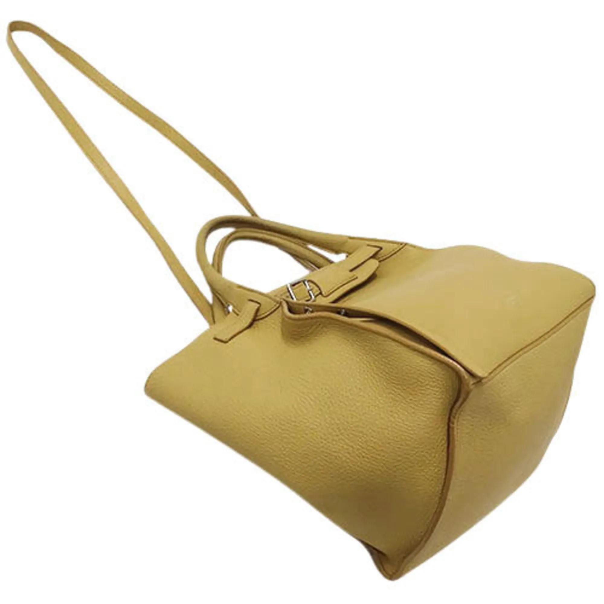 Celine Bag Ladies Handbag Shoulder 2way Belt Small Leather Beige