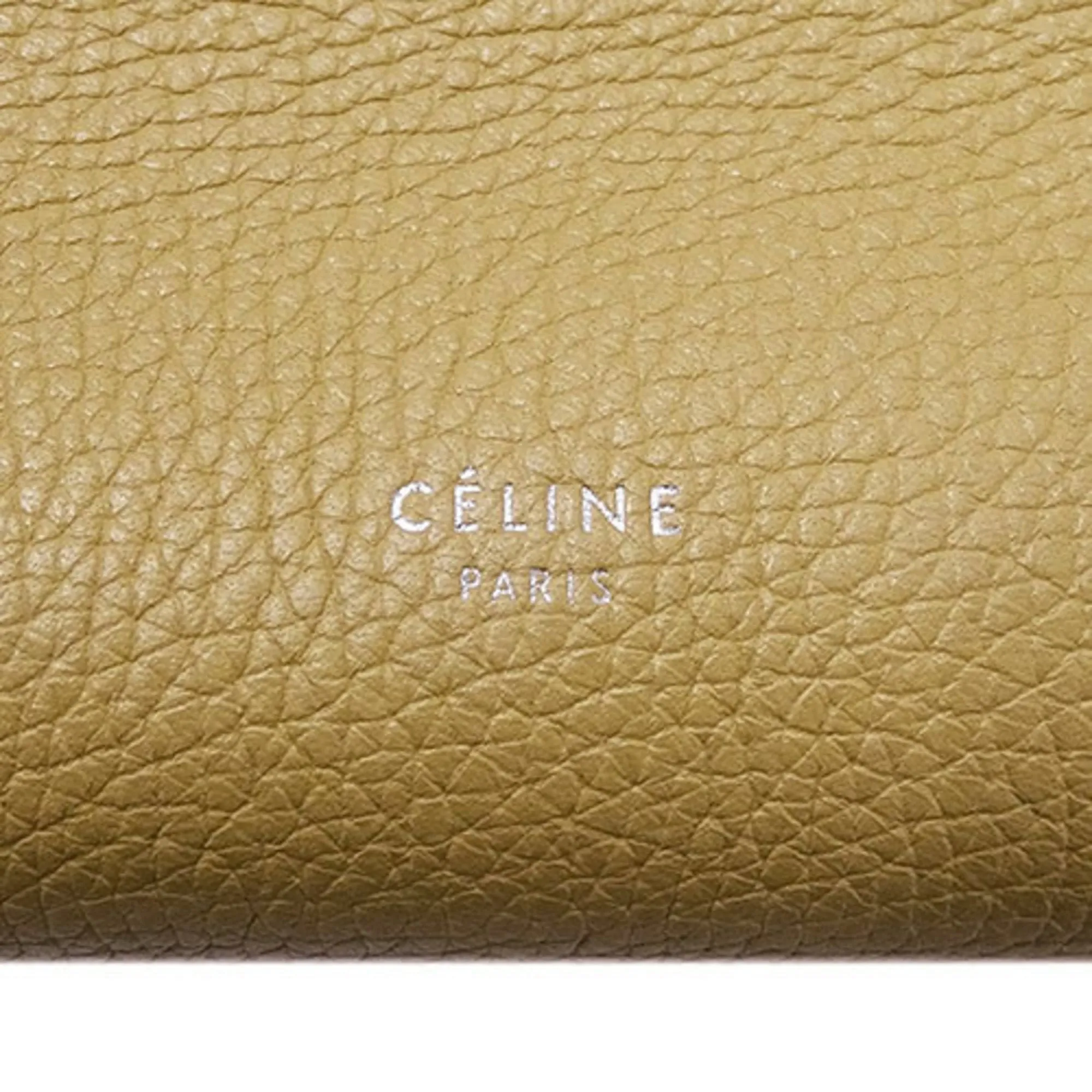 Celine Bag Ladies Handbag Shoulder 2way Belt Small Leather Beige