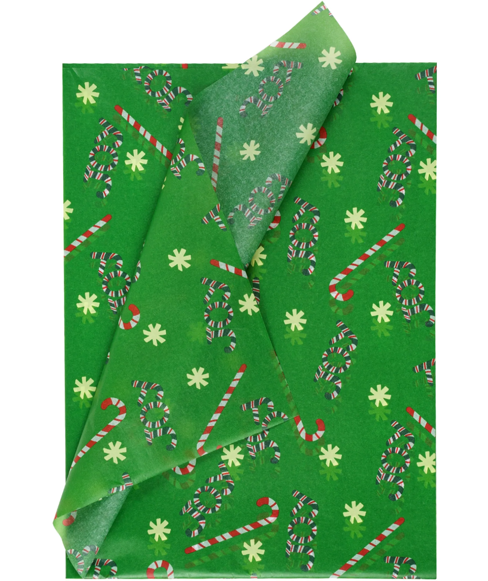 Christmas Candy Cane Green Tissue Paper 20" x 30" Bluk Pack