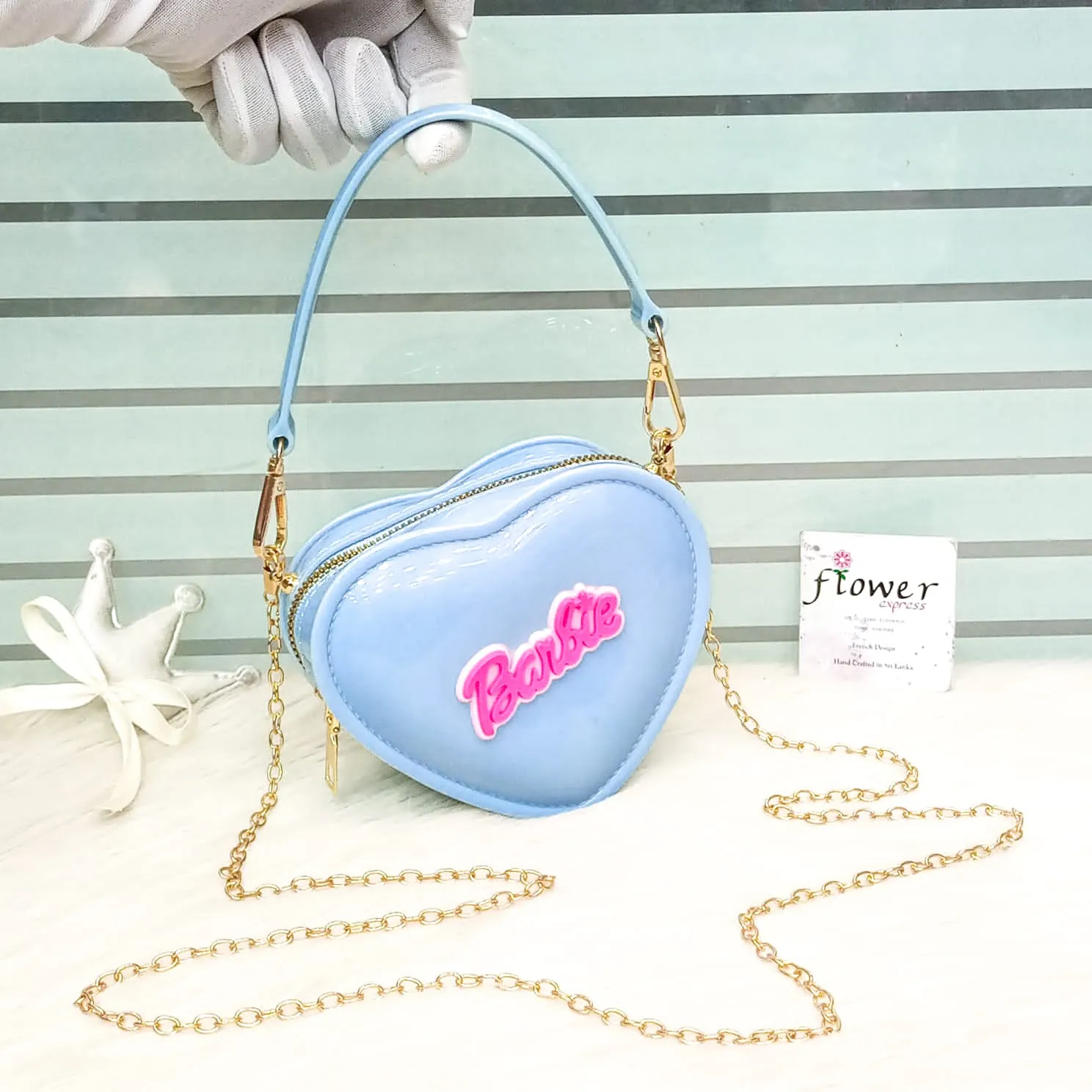 Fibre Jelly Barbie Heart Mini Crossbody
