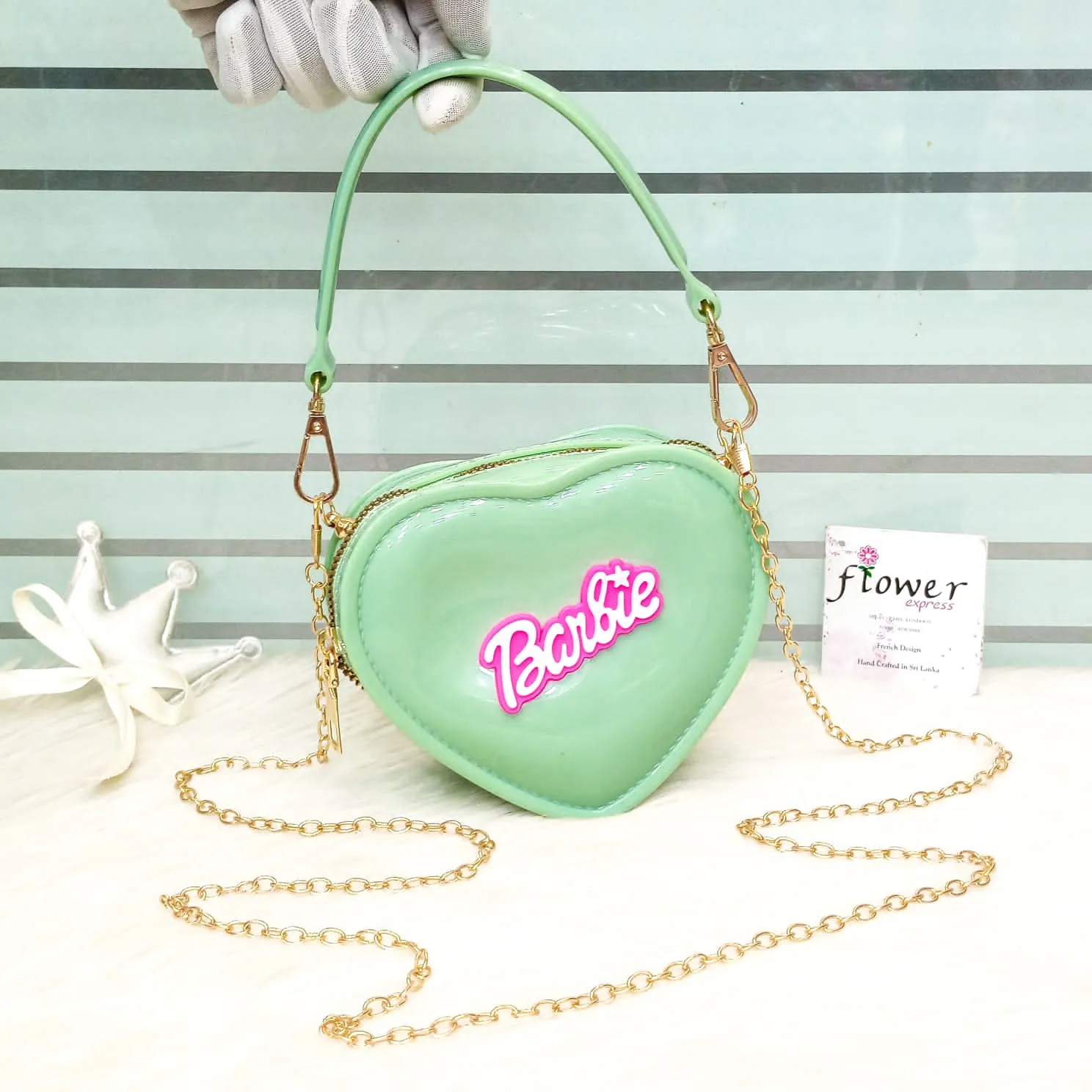 Fibre Jelly Barbie Heart Mini Crossbody