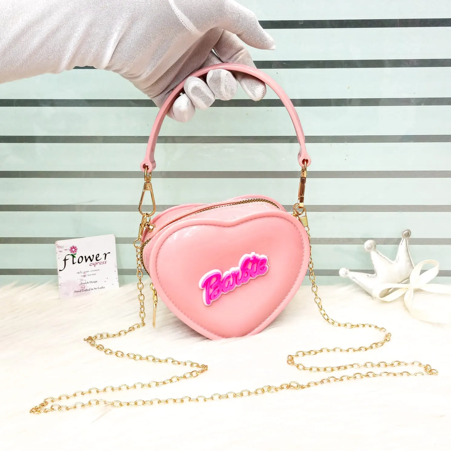 Fibre Jelly Barbie Heart Mini Crossbody