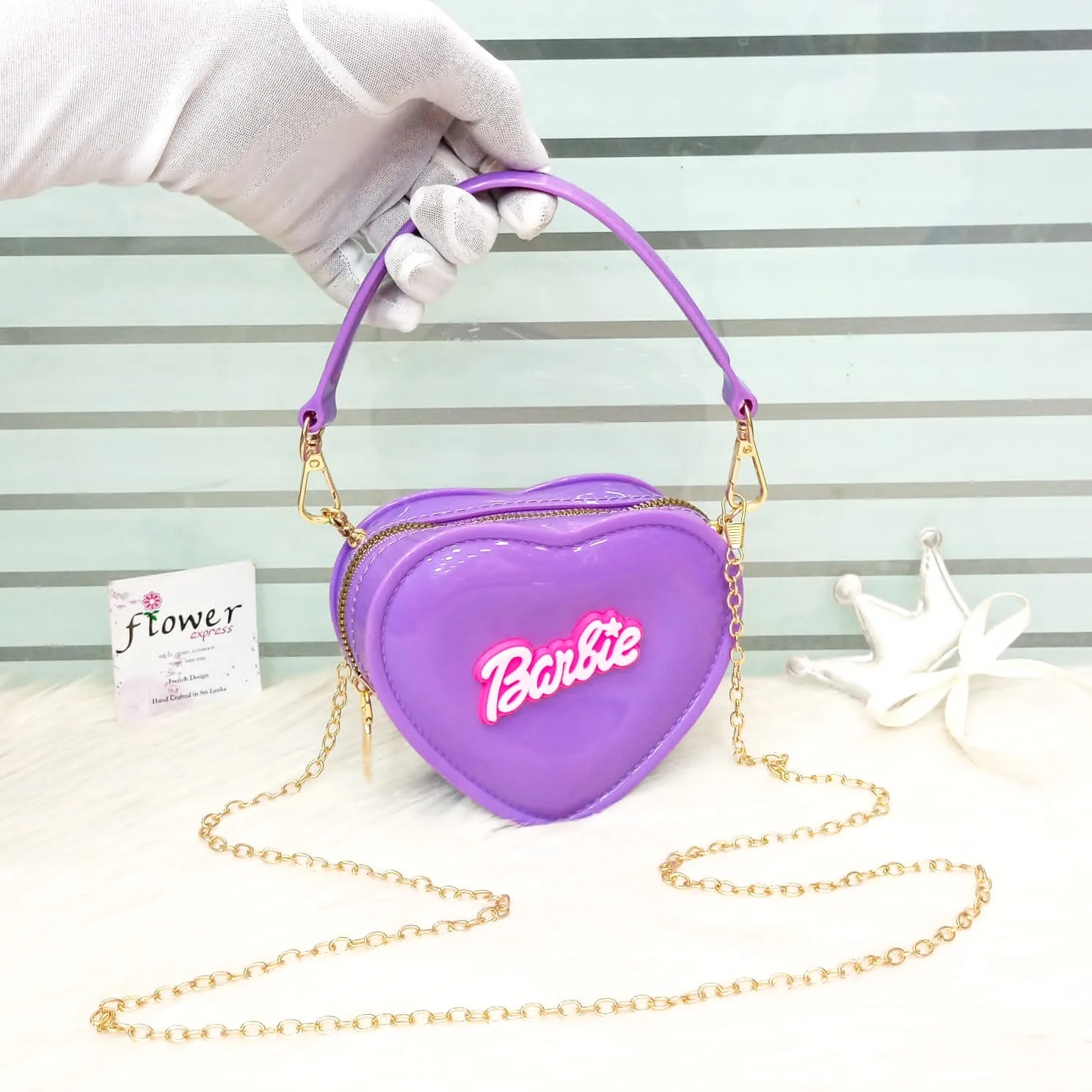 Fibre Jelly Barbie Heart Mini Crossbody