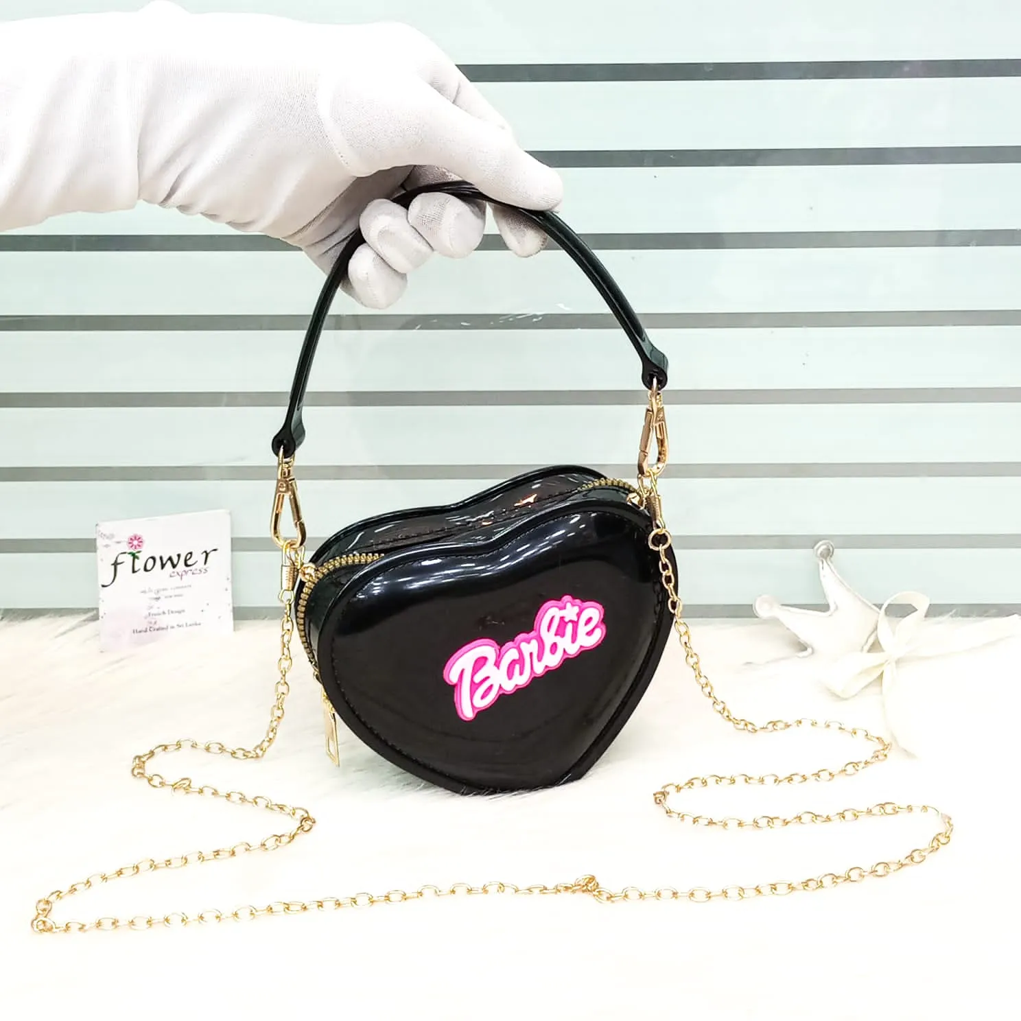 Fibre Jelly Barbie Heart Mini Crossbody
