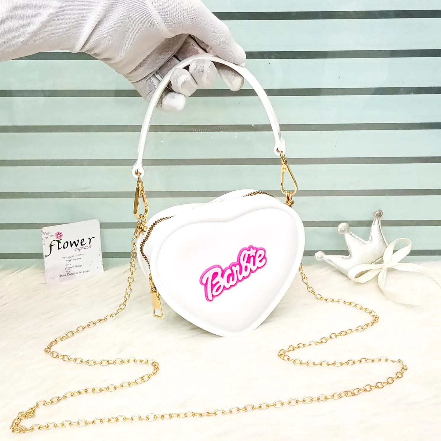 Fibre Jelly Barbie Heart Mini Crossbody