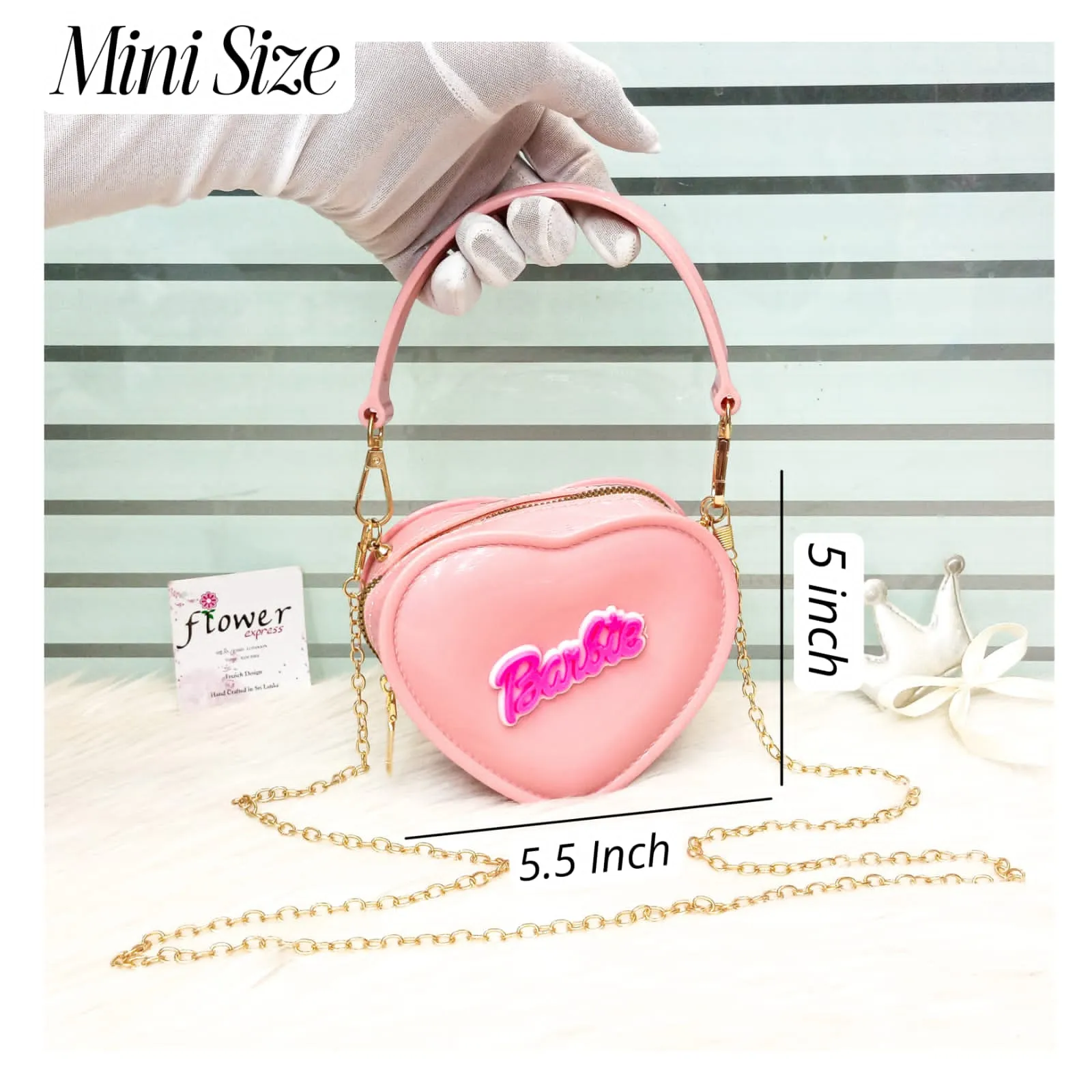 Fibre Jelly Barbie Heart Mini Crossbody