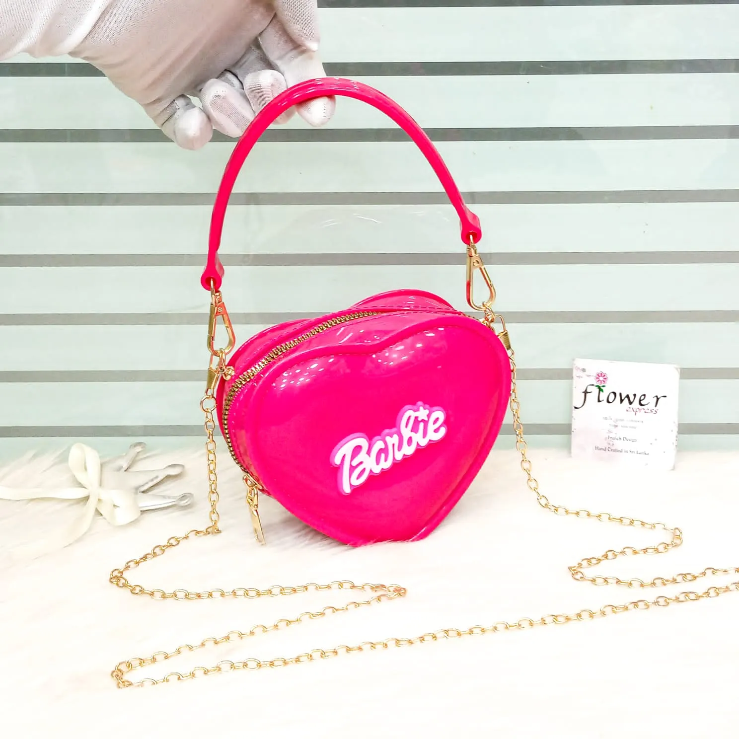 Fibre Jelly Barbie Heart Mini Crossbody