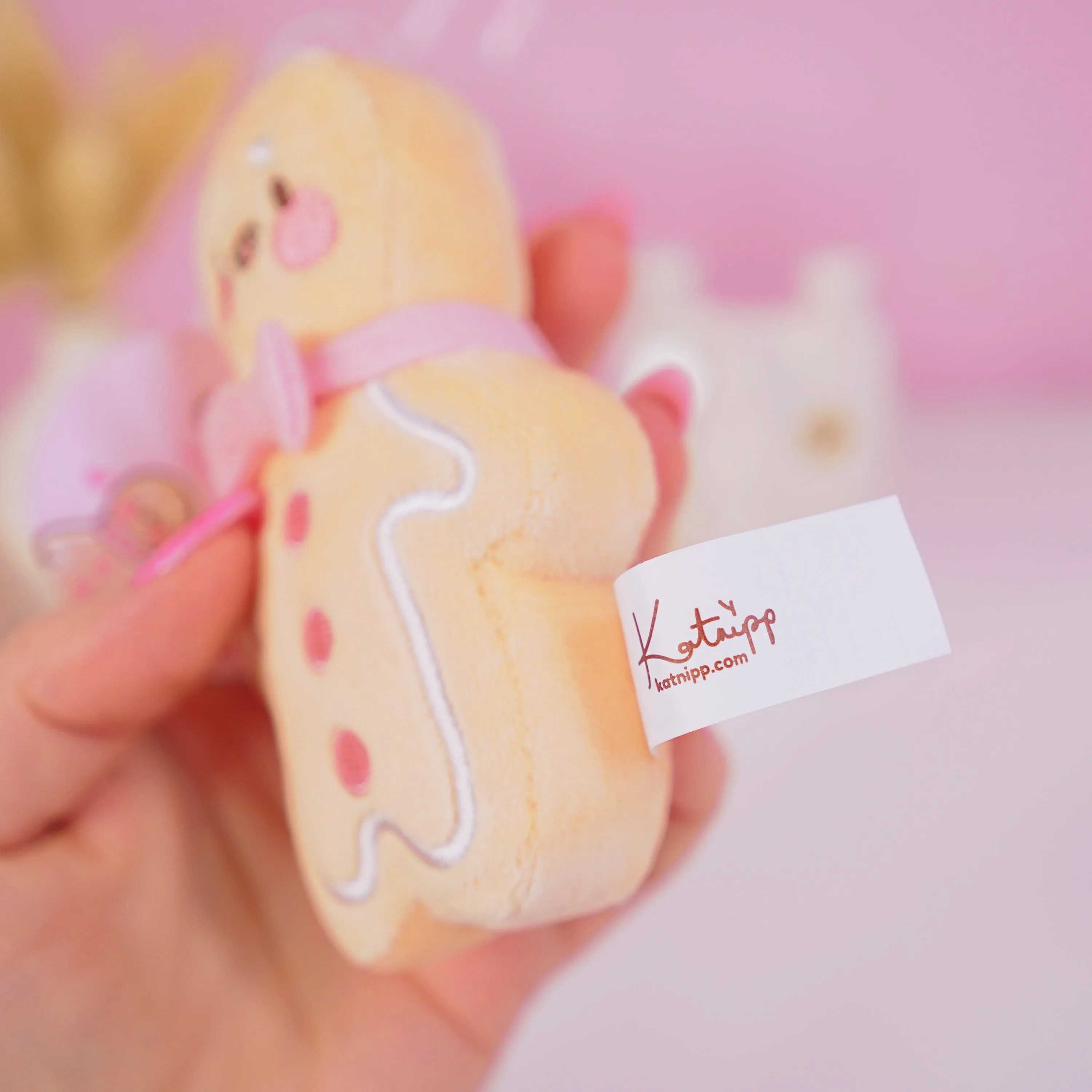 Gingie & Spice Gingerbread Kawaii Keychain Plushie Bundle | Cute Mini Soft Toy Charms | Adorable Gingerbread Accessories for Bags, Keys & Gifts
