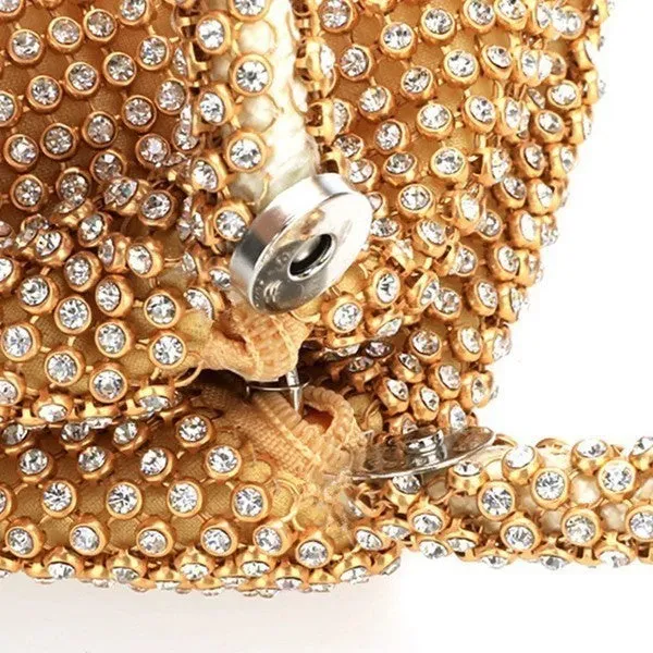 Gold Full Rhinestone Clutch Bag