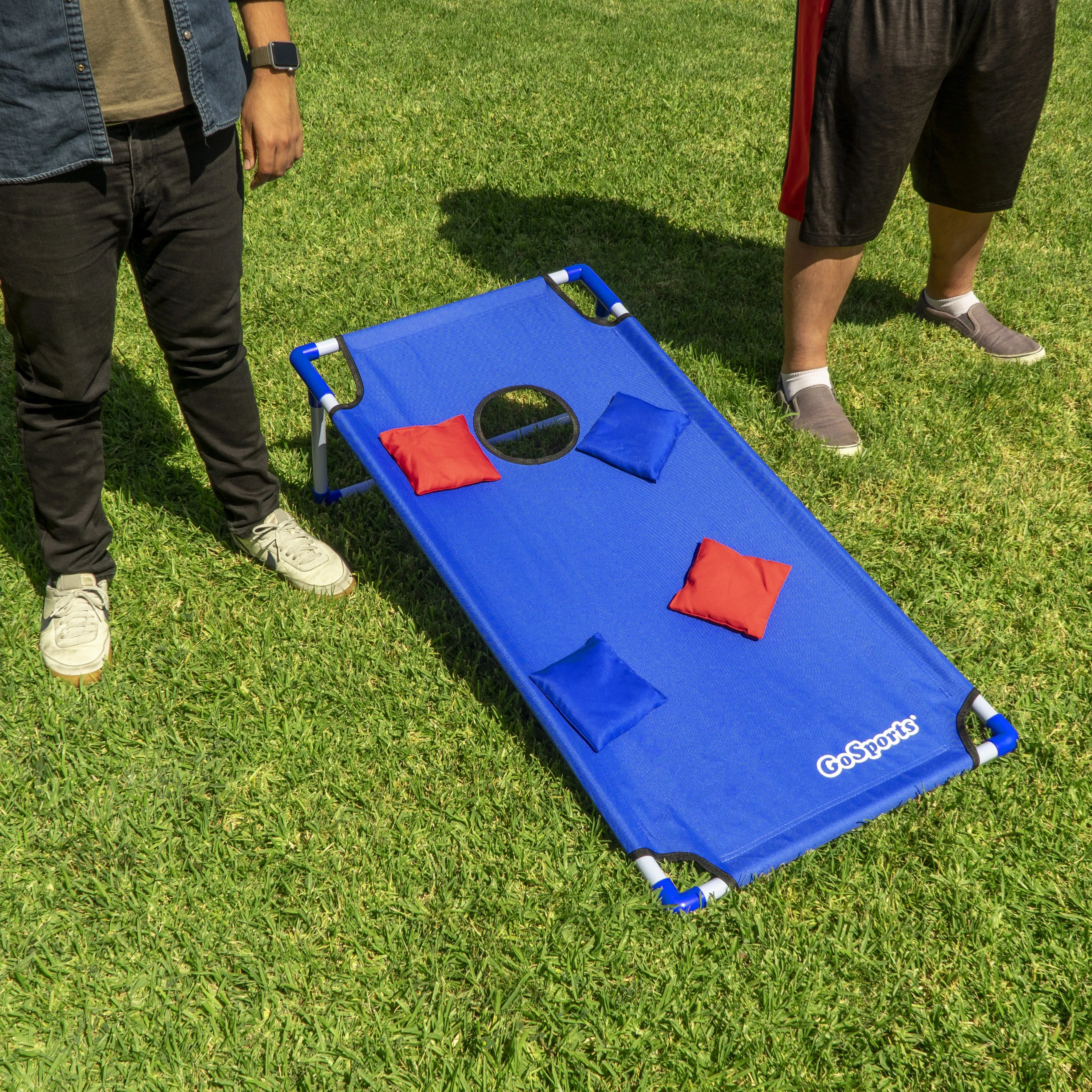 GoSports Portable 4'x2' PVC-Framed Cornhole Game Set
