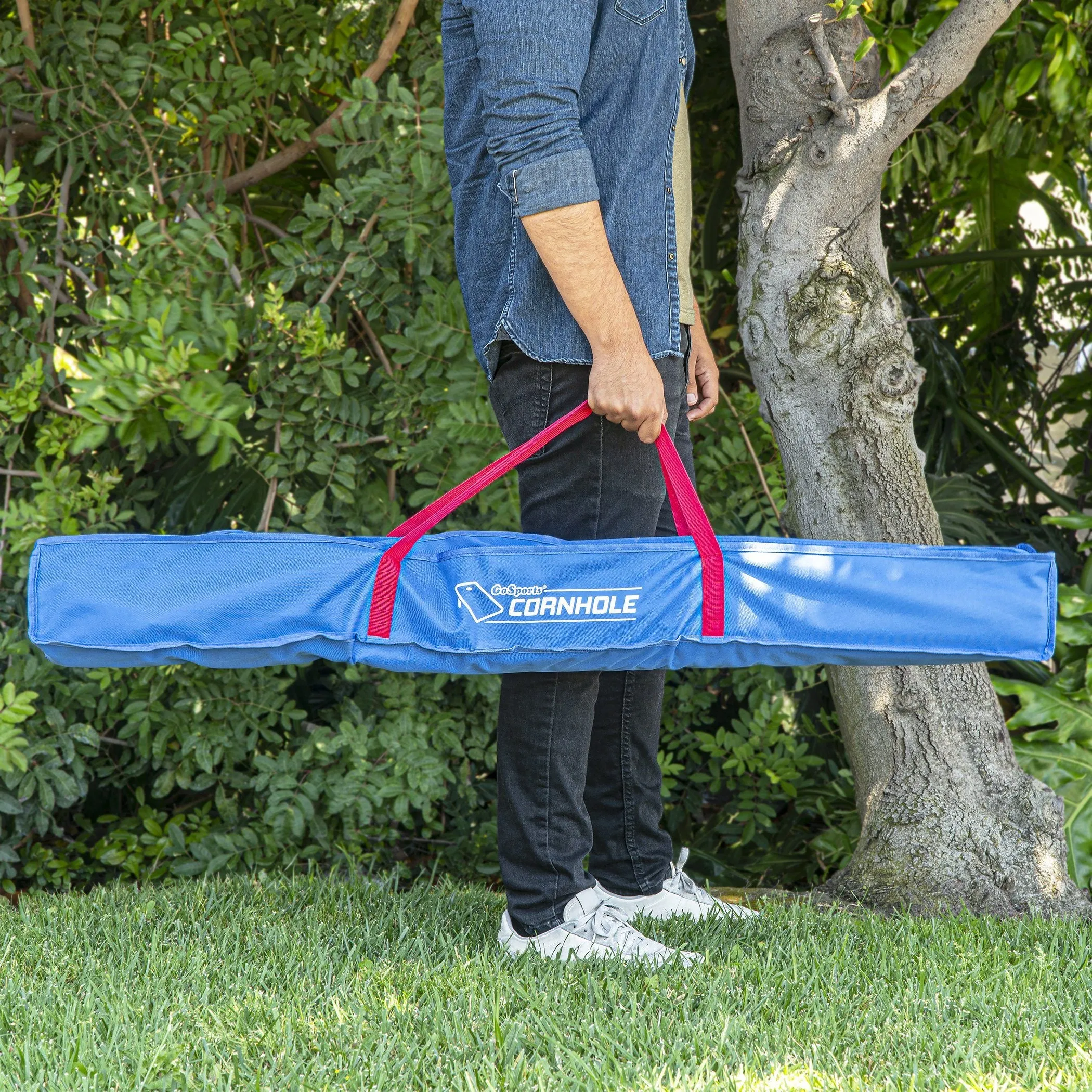 GoSports Portable 4'x2' PVC-Framed Cornhole Game Set