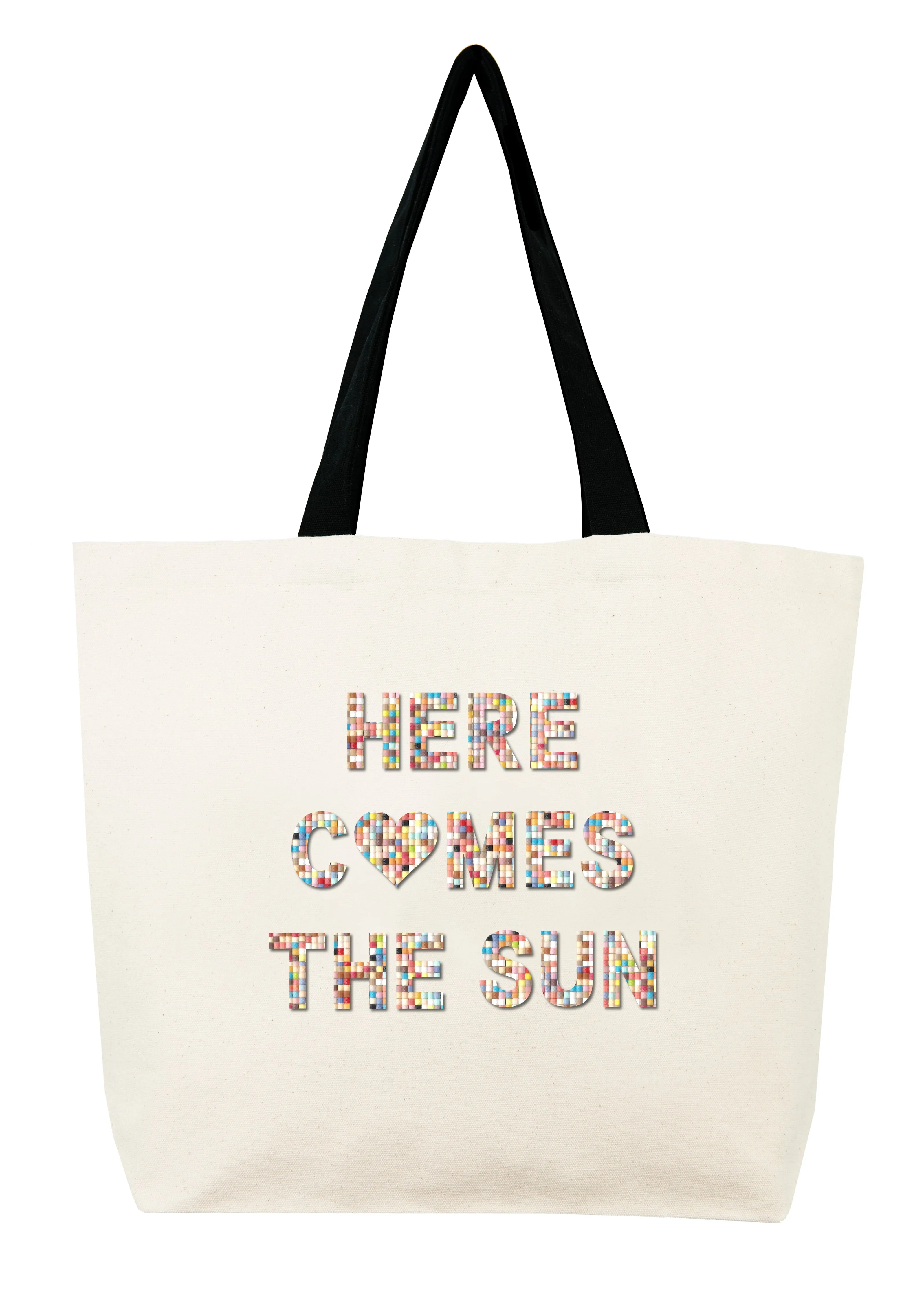 Here Comes The Sun Confetti Bead Tote