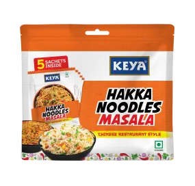 Keya Hakka Noodles Masala 100g Multipack | 5 sachets inside of 20g | Each sachet 20g