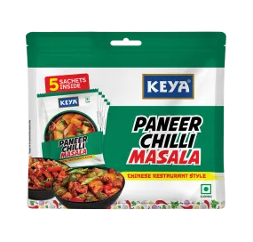 Keya Paneer Chilli Masala 100g Multipack | 5 sachets inside of 20g | Each sachet 20g