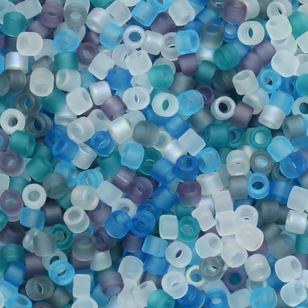 Miyuki Delica Seed Beads, 11/0 Size, #MIX9045 Beach Glass Mix (7.2 Gram Tube)