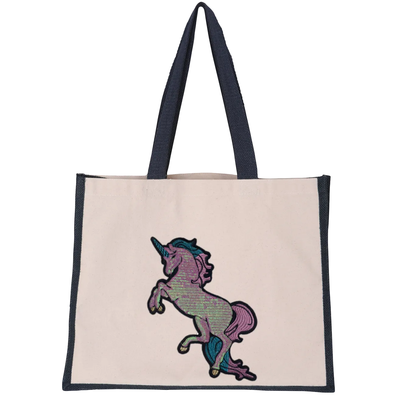 Pearly Sequin Unicorn Midi Tote Bag