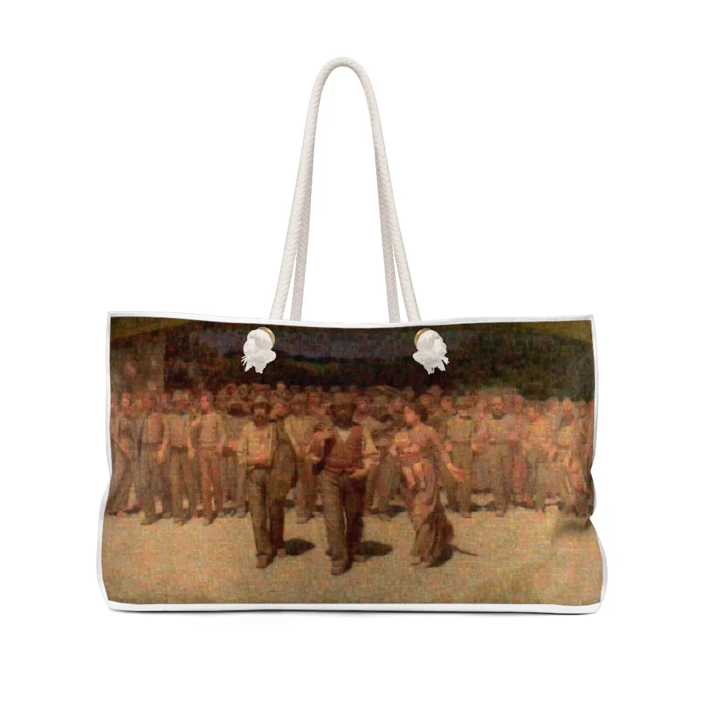 Quarto stato Weekend tote bag, photomosaic by Gabriele Levy