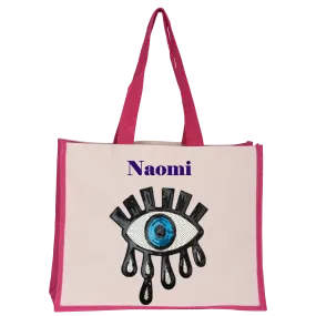 Sequin Eye Midi Tote Bag