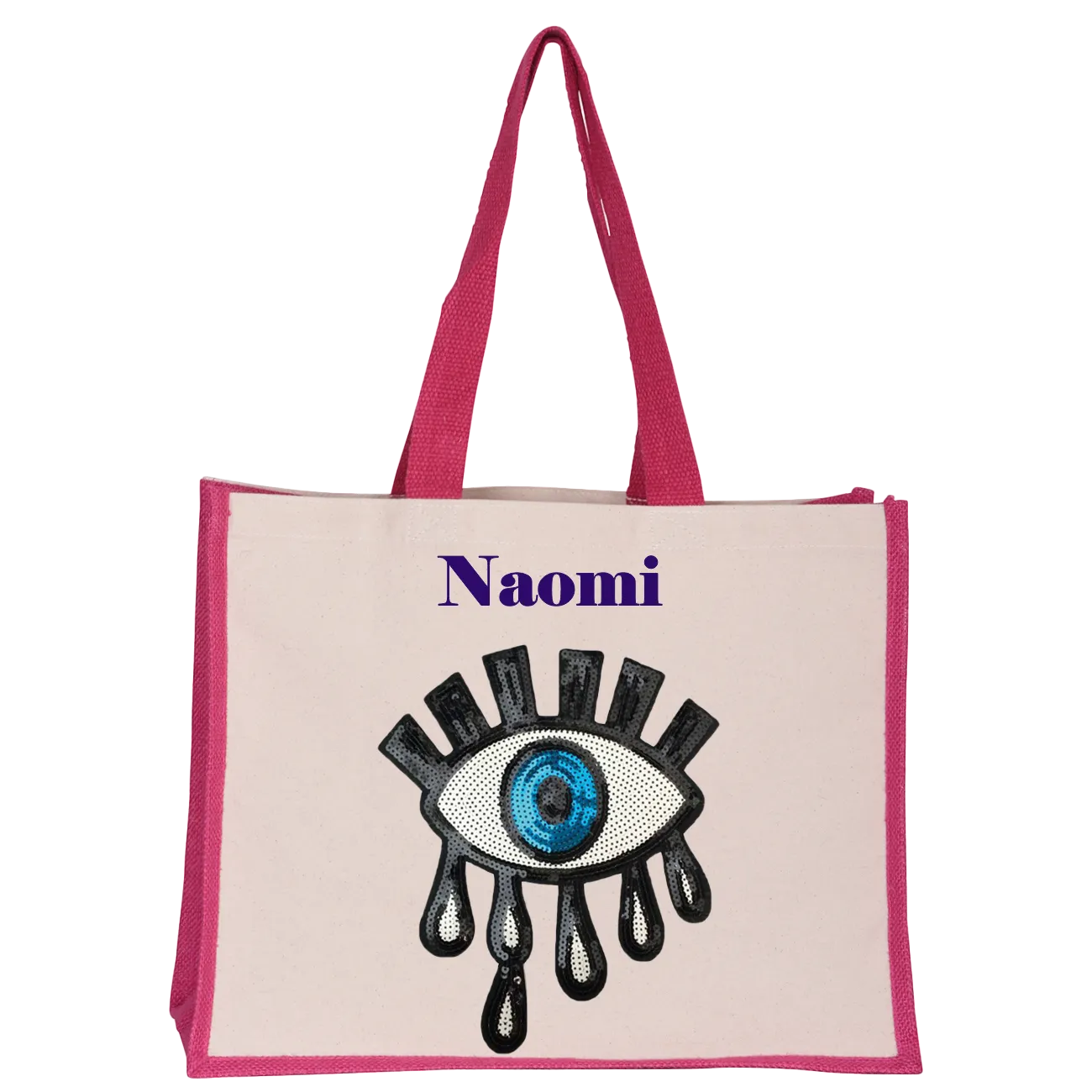Sequin Eye Midi Tote Bag
