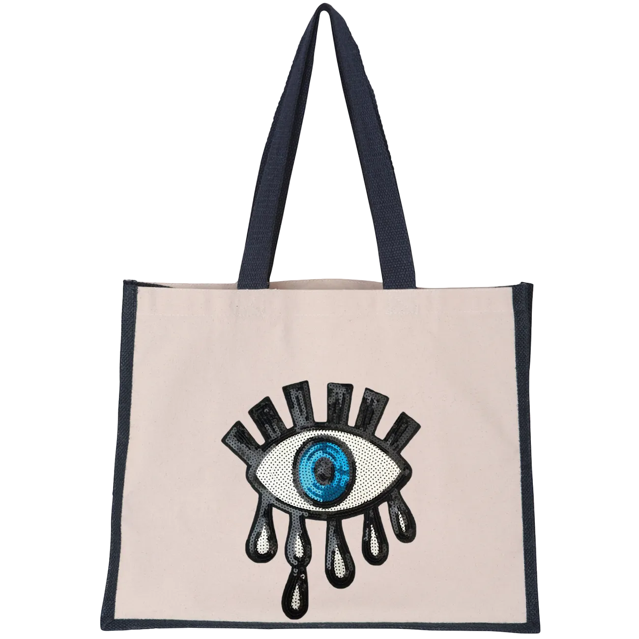 Sequin Eye Midi Tote Bag