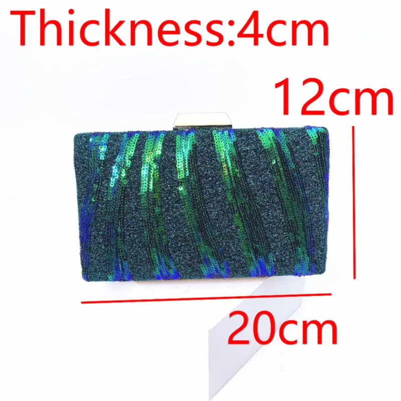 Striped Rhinestone Clutch