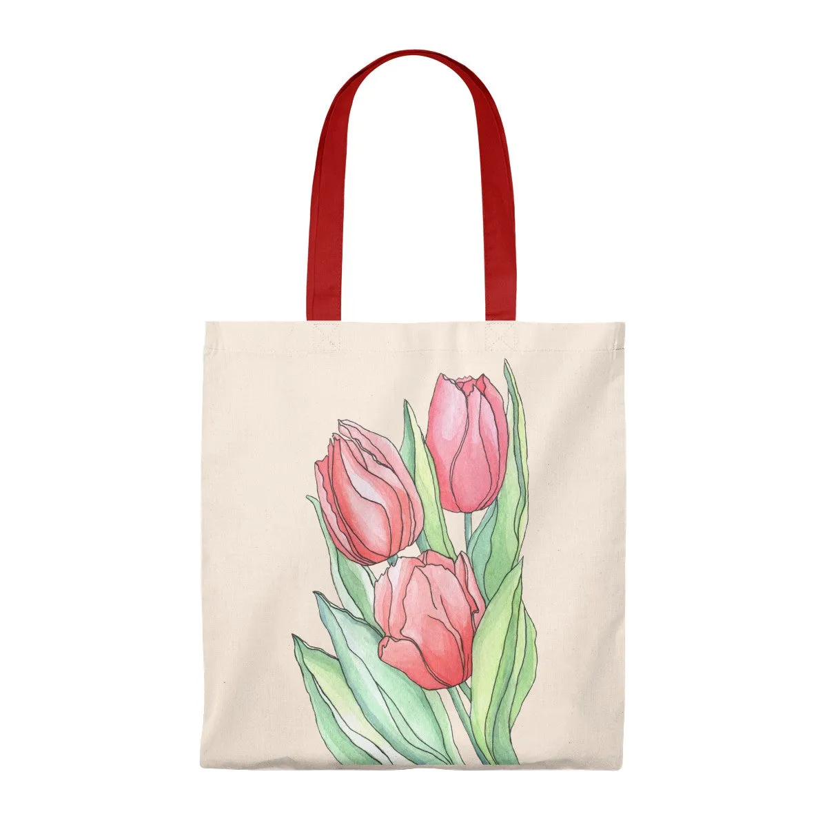 Tote Vintage Bag Tulips
