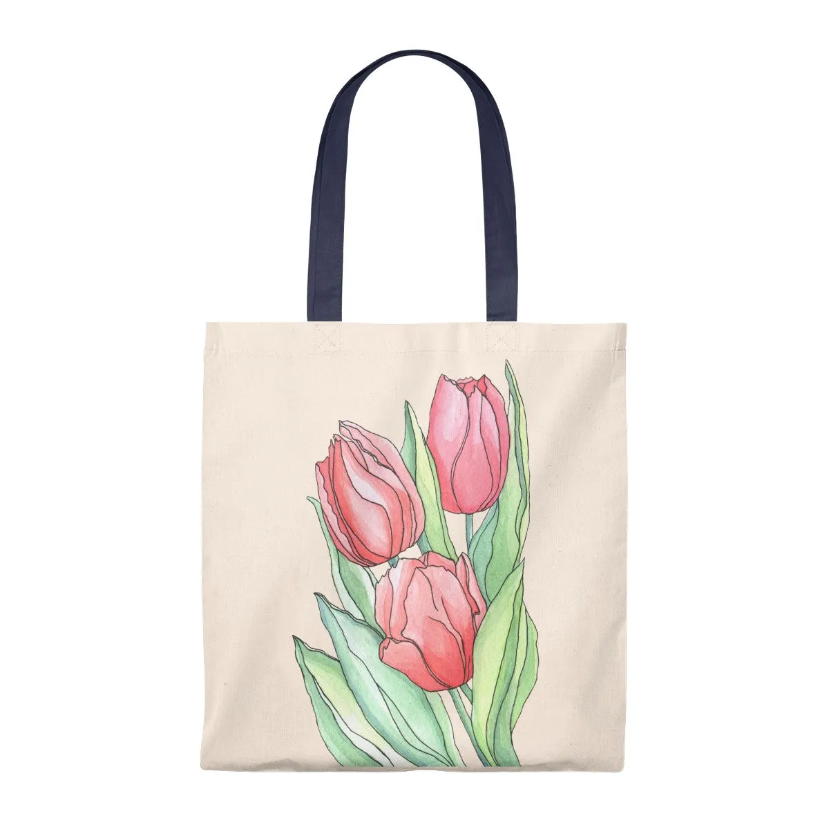 Tote Vintage Bag Tulips