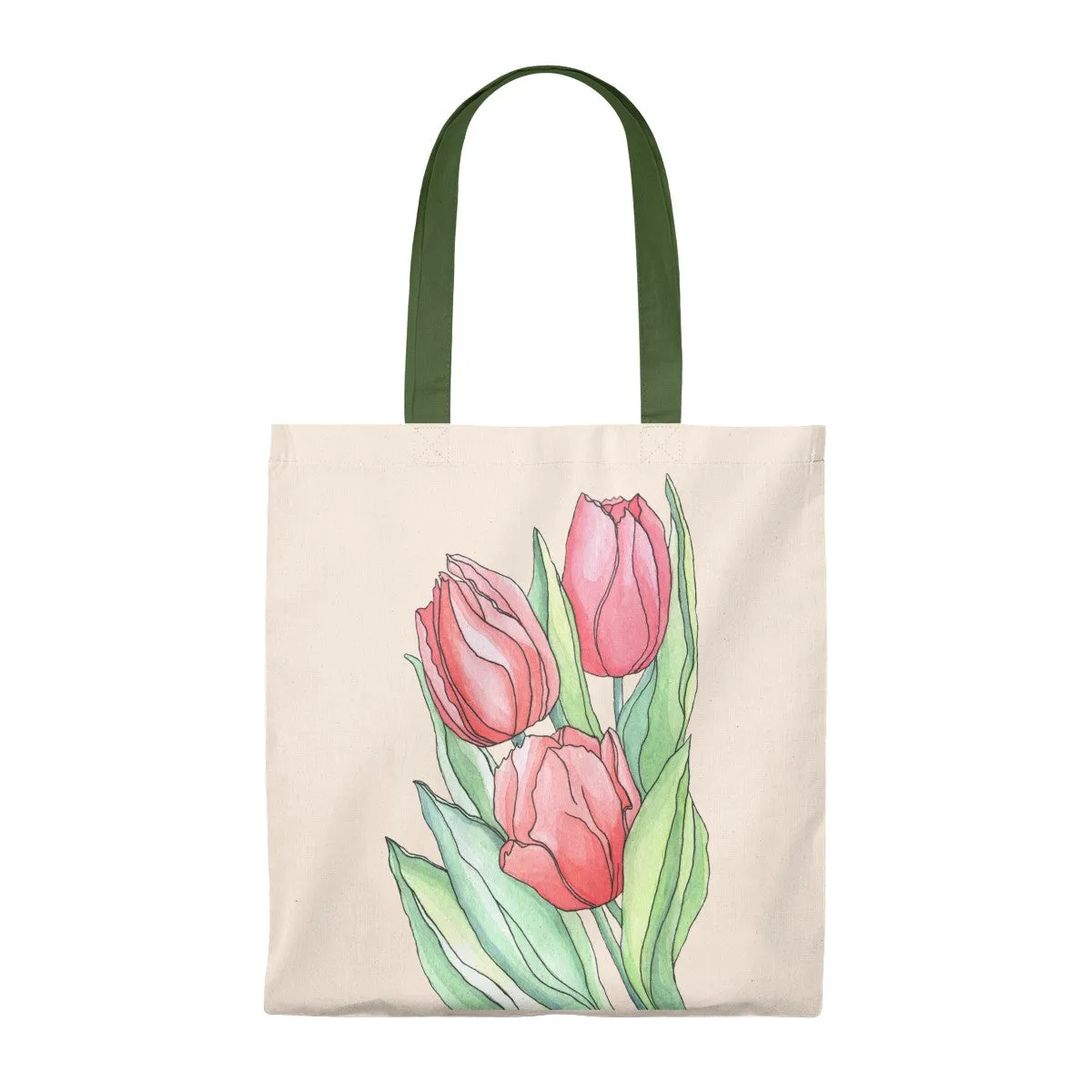 Tote Vintage Bag Tulips